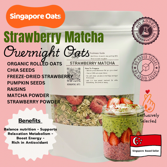 Overnight Oats - Strawberry Matcha - 80g