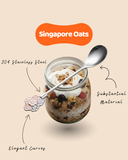 [SINGAPORE OATS] Sakura Spoon - Stainless Steel - Dessert Spoon