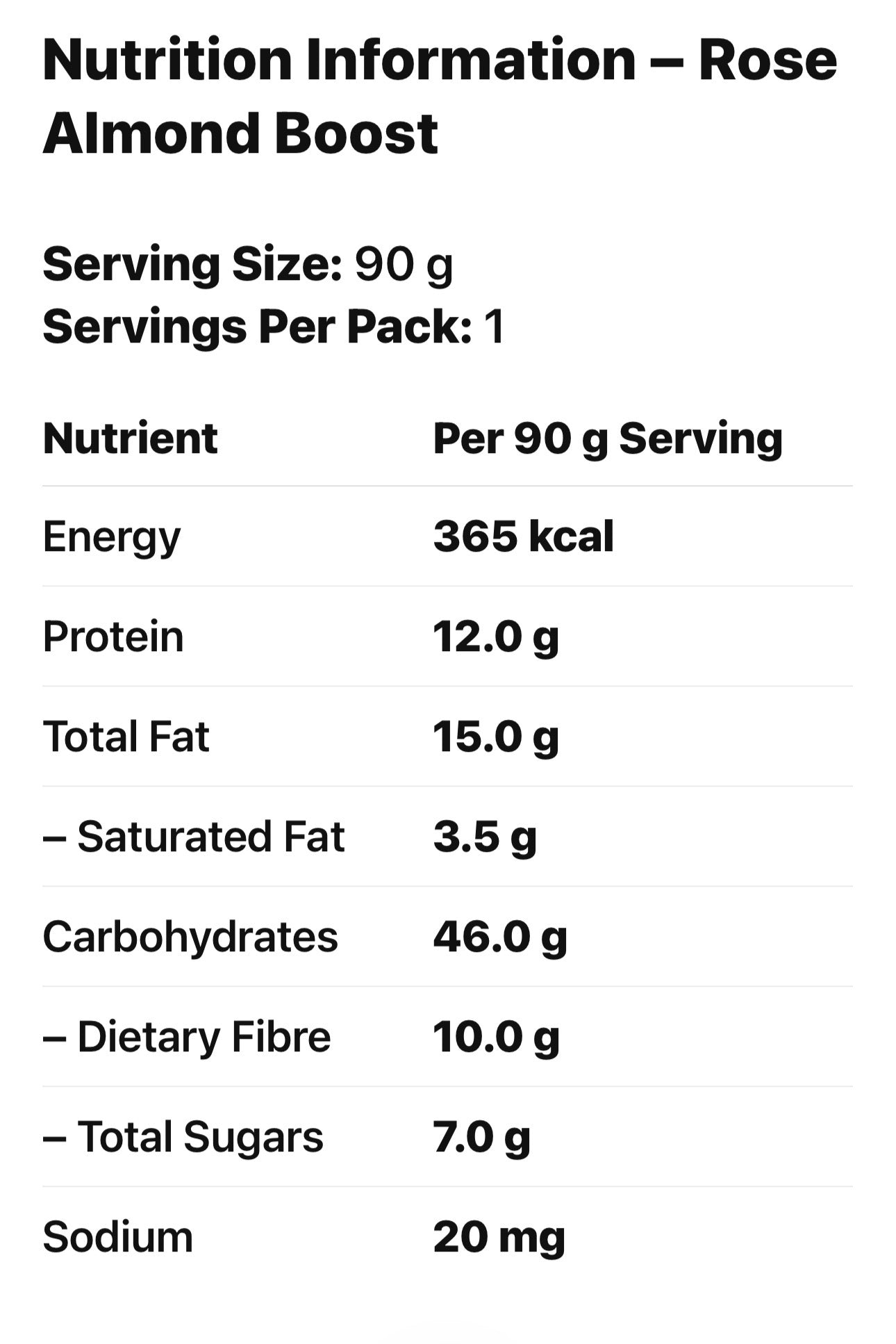 Lactation Overnight Oats -  Rose Almond Boost - 90g