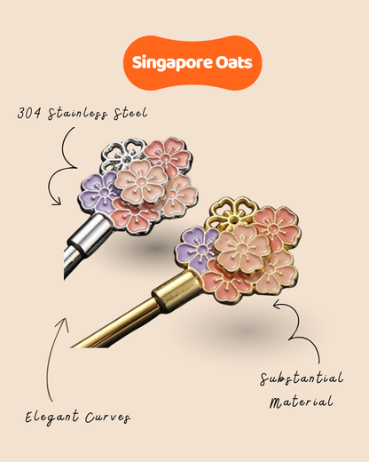 [SINGAPORE OATS] Sakura Spoon - Stainless Steel - Dessert Spoon