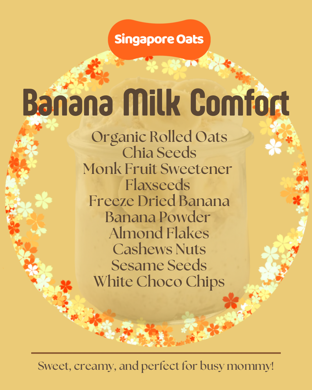 Lactation Overnight Oats -  Banana Milk Comfort - 90g