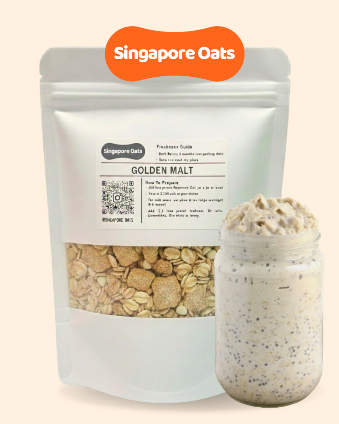 Overnight Oats - Golden Malt (Horlicks Flavour) - 80g