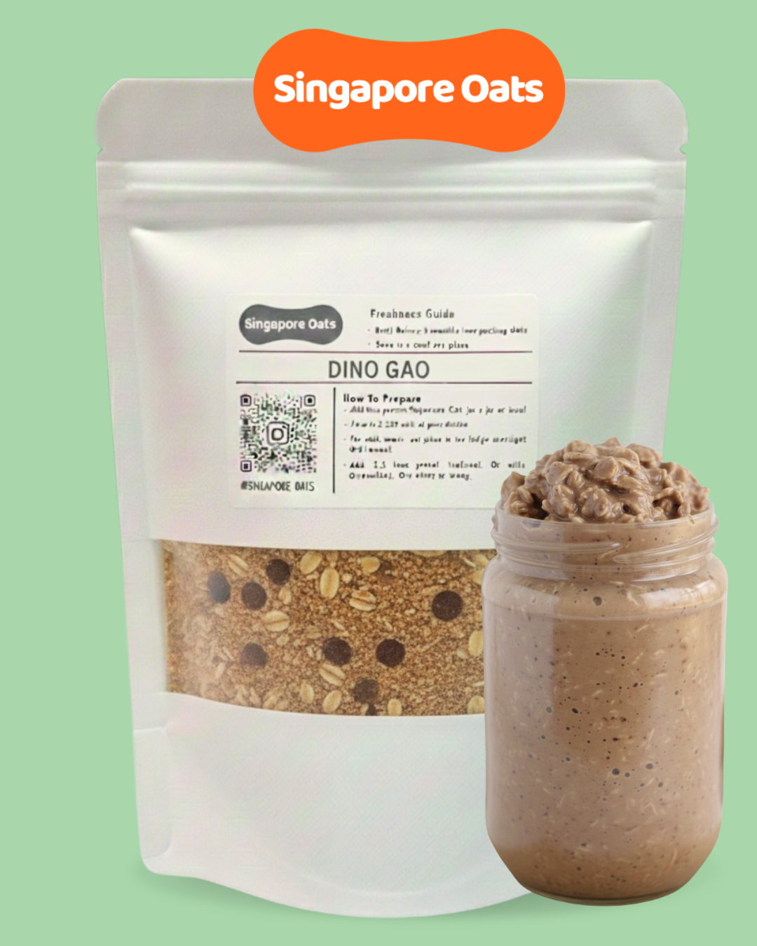 Overnight Oats - Dino Gao (Milo Flavour) - 80g