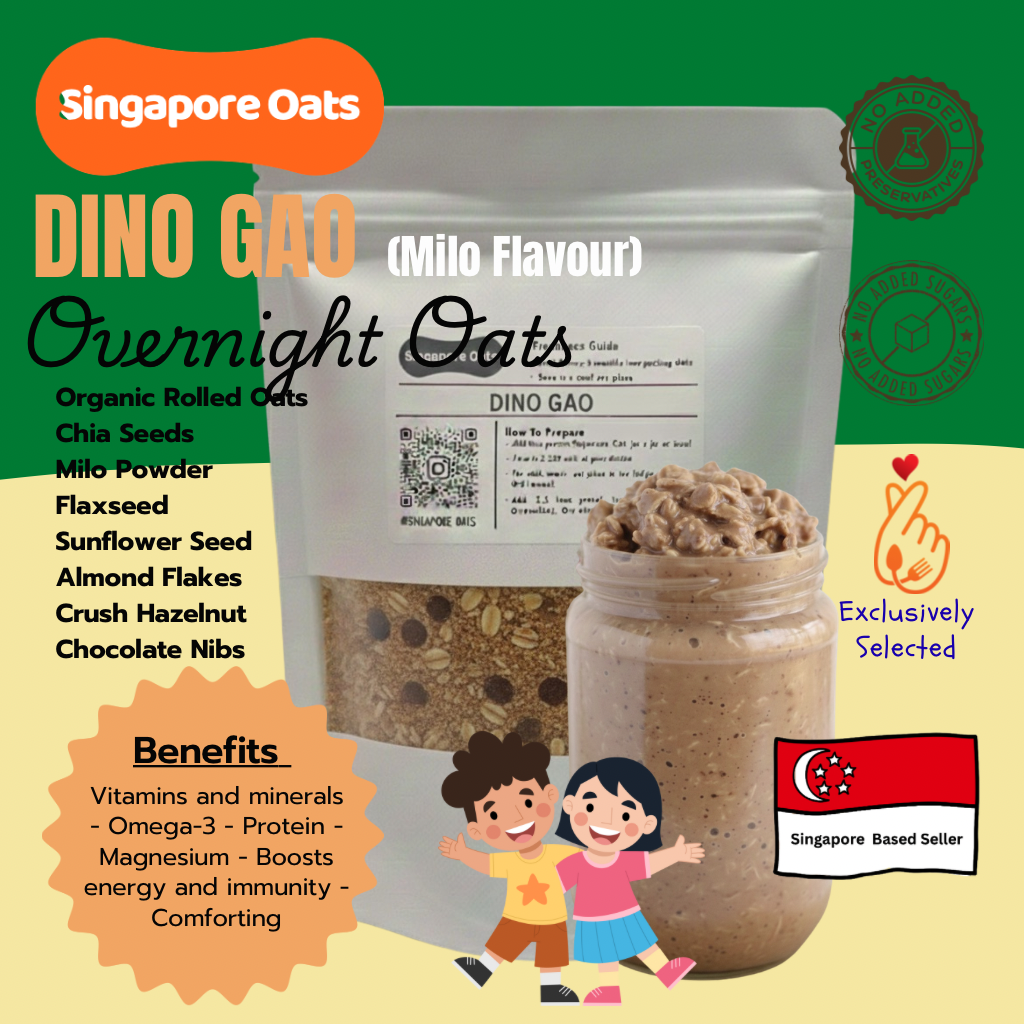 Overnight Oats - Dino Gao (Milo Flavour) - 80g