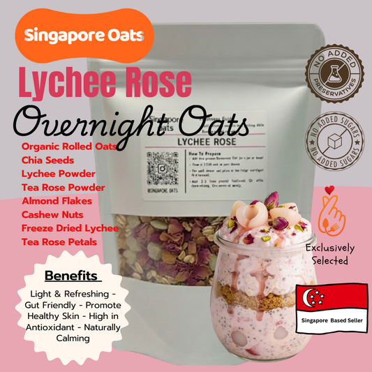 Overnight Oats -  Lychee Rose - 80g