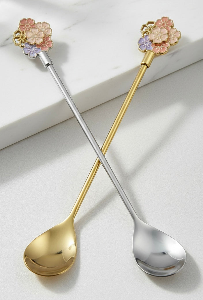 [SINGAPORE OATS] Sakura Spoon - Stainless Steel - Dessert Spoon