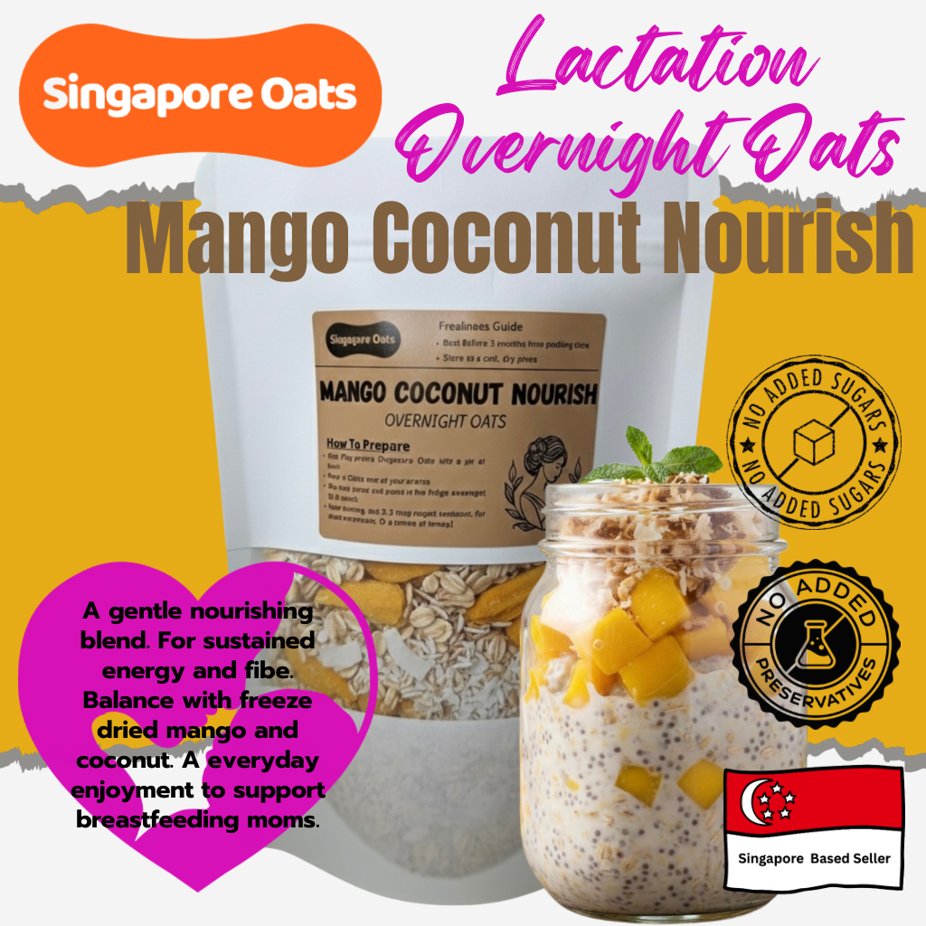 Lactation Overnight Oats -  Mango Coconut Nourish - 90g
