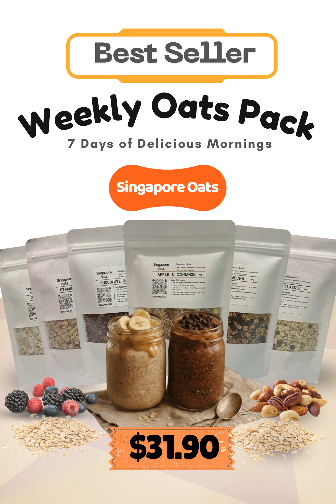 Bundle Weekly Overnight Oats Pack [Choose any 7]
