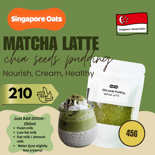 Chia Seeds Pudding -  Matcha Lattè - 45g